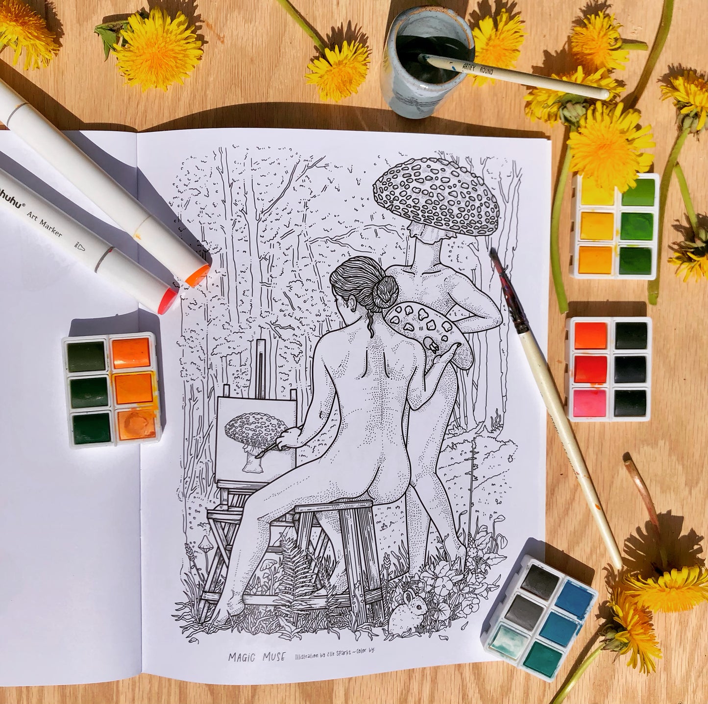 That Magical Mushroom Coloring Book by Elle Sparks 2nd Edition