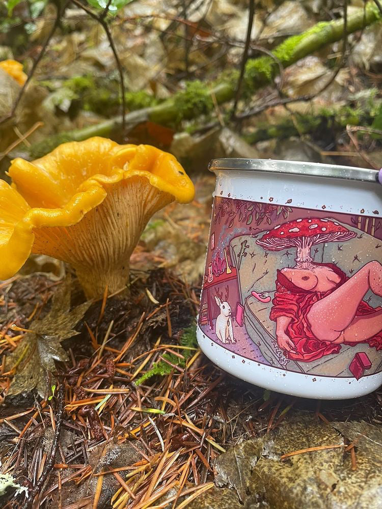 Amanita Mushroom Camping Mug