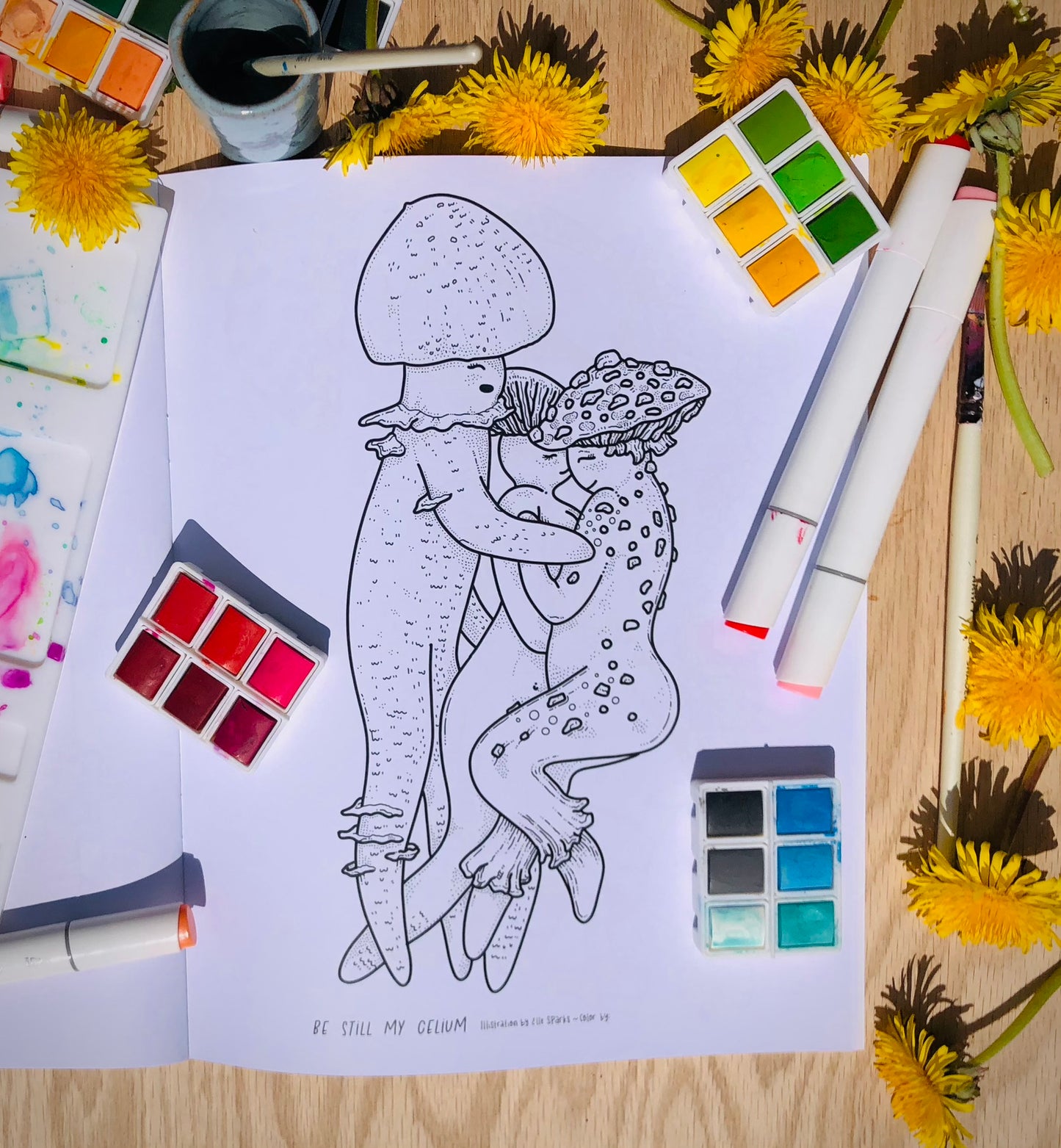 That Magical Mushroom Coloring Book by Elle Sparks 2nd Edition